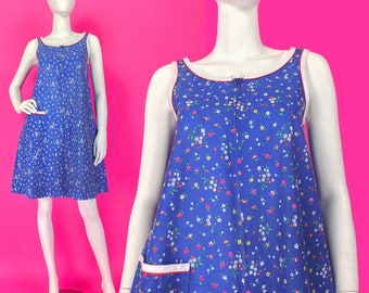 Royal Blue Calico Dress
